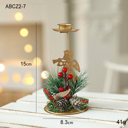 Christmas Candlestick Golden Window Decoration