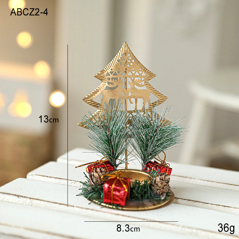 Christmas Candlestick Golden Window Decoration