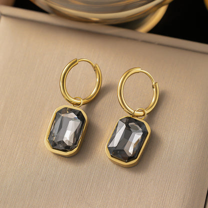 Retro stainless steel earrings