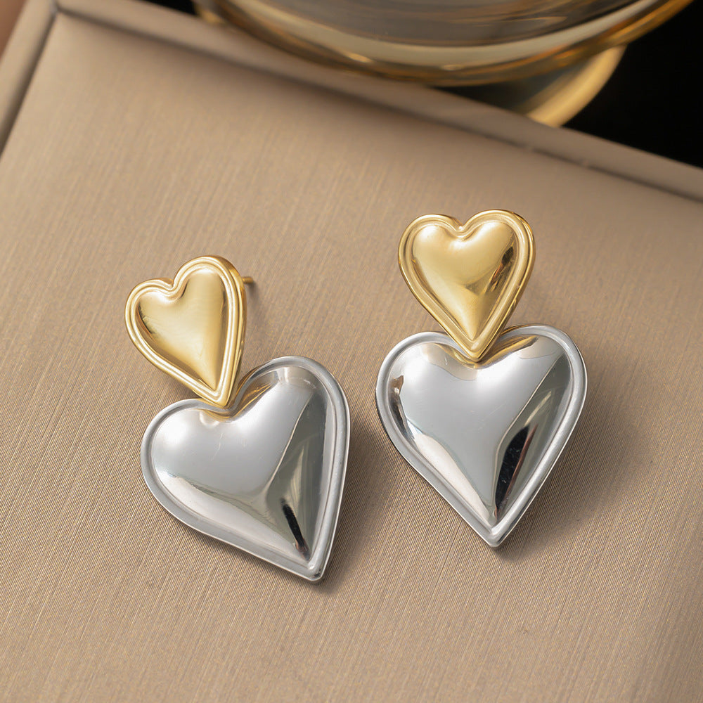 Retro stainless steel earrings