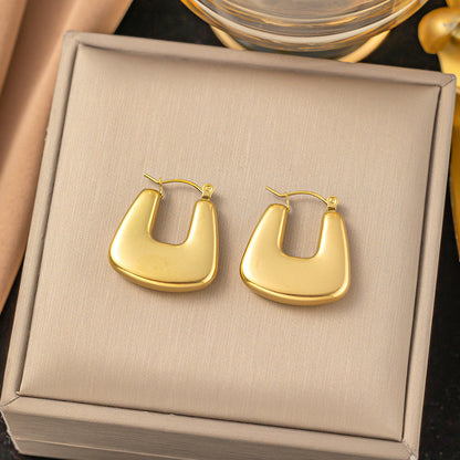 Retro stainless steel earrings