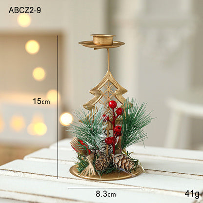 Christmas Candlestick Golden Window Decoration