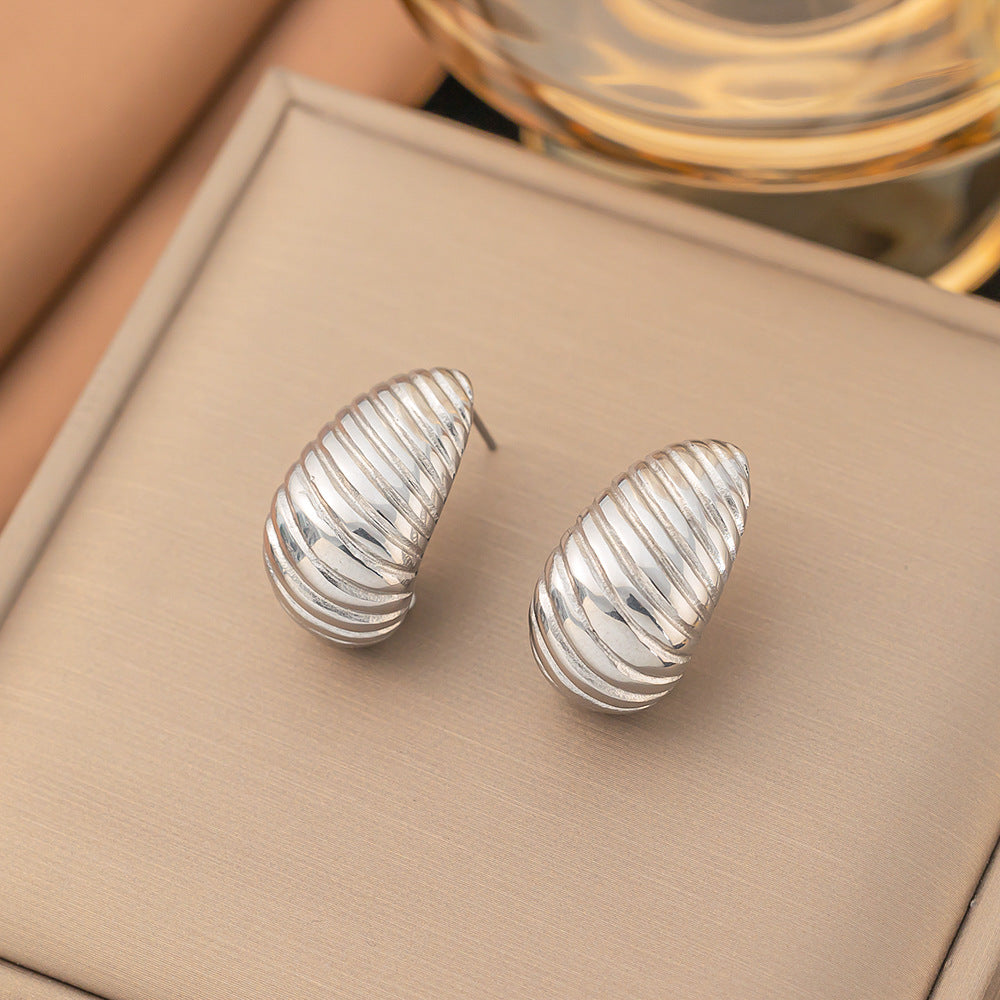 Retro stainless steel earrings