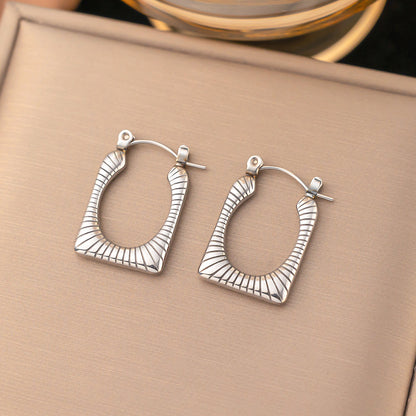 Retro stainless steel earrings