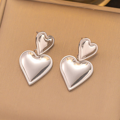 Retro stainless steel earrings