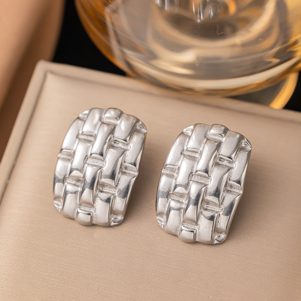 Retro stainless steel earrings