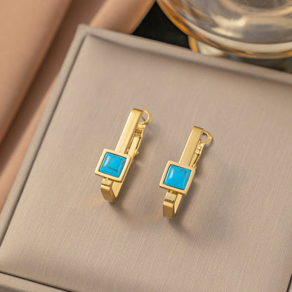 Retro stainless steel earrings