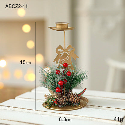 Christmas Candlestick Golden Window Decoration