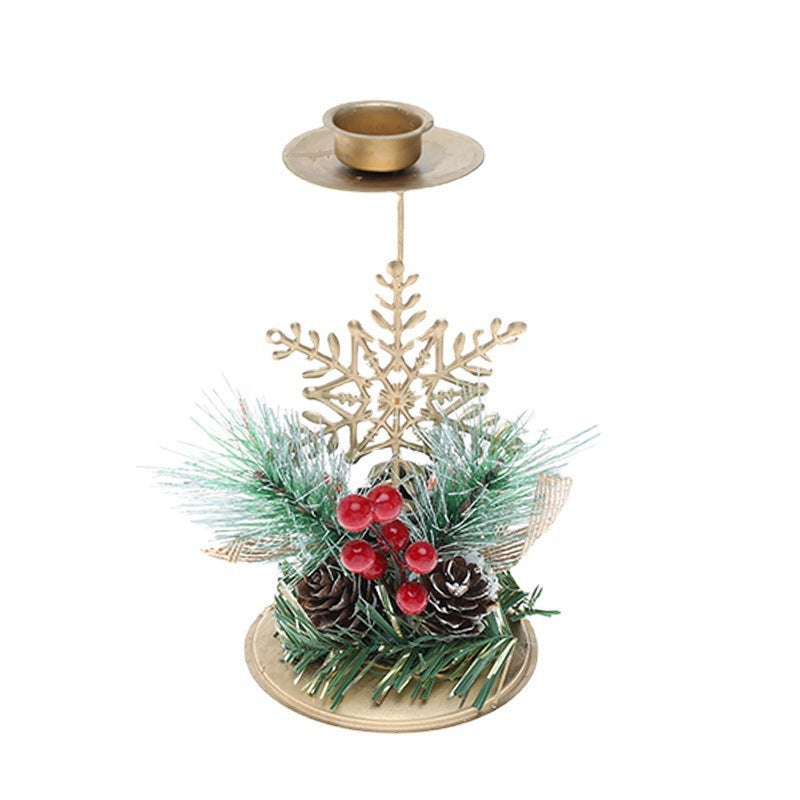 Christmas Candlestick Golden Window Decoration