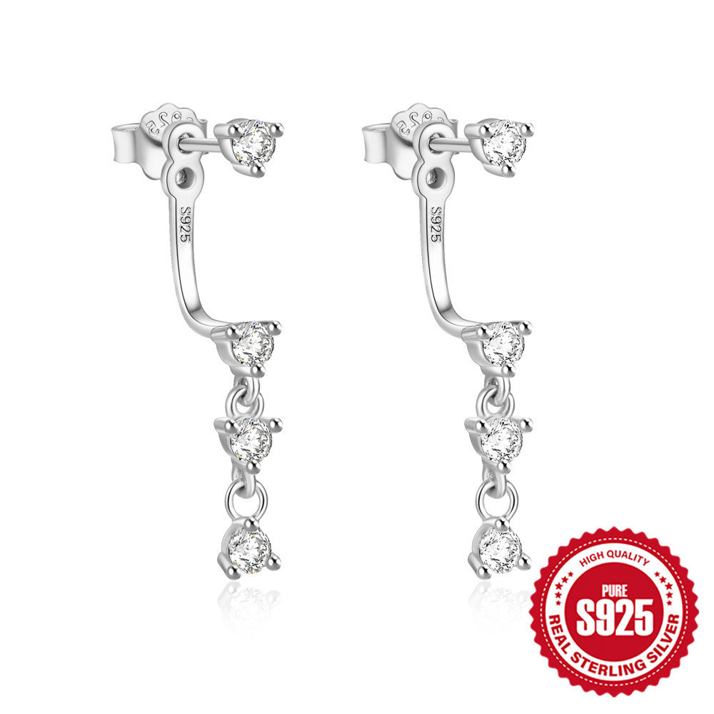 Pure silver earrings