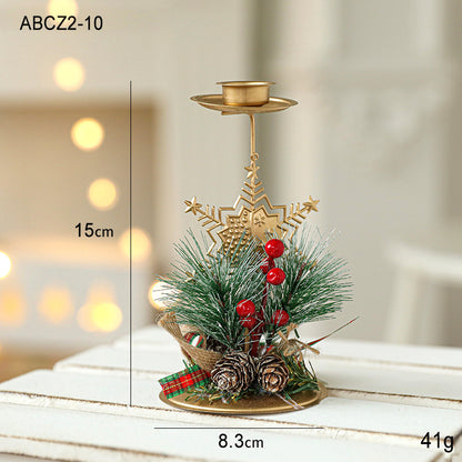 Christmas Candlestick Golden Window Decoration