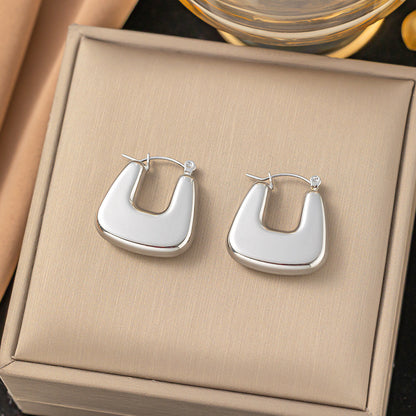 Retro stainless steel earrings