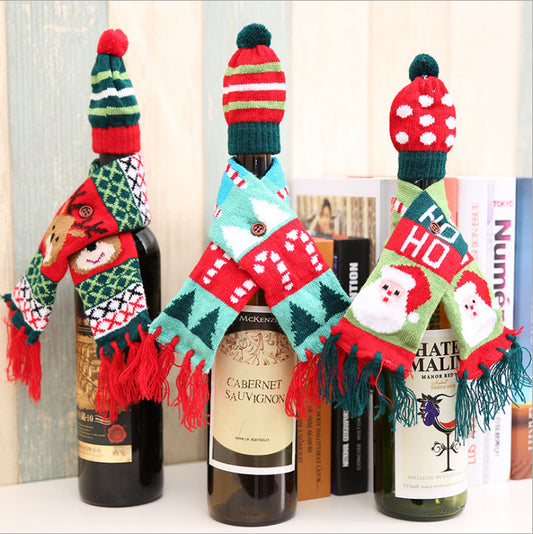 Christmas Wine Bottle Dust Cover